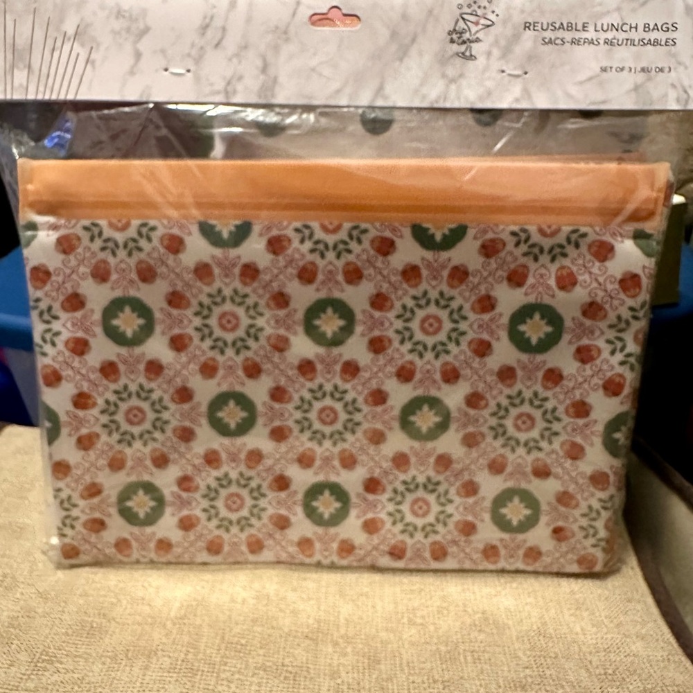 Chic & tonic Set of 3 Reusable Lunch Bags NEW